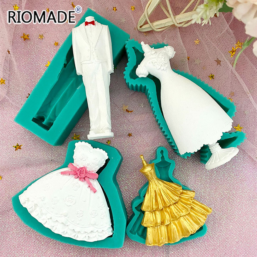 Wedding Dress Silicone Mold Ma - Kitchen Baking Decor 评论和价格