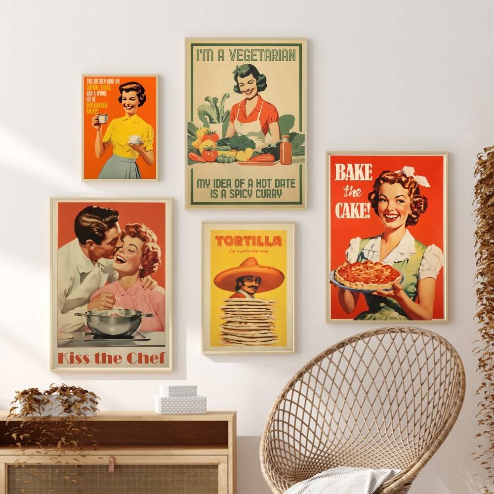 Retro Kitchen Quote Paper Post - Kitchen Baking Quotes 评论和价格