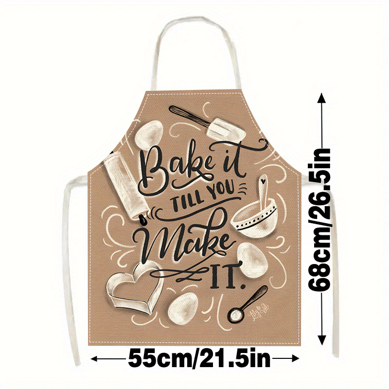 1pc Baking Quote Apron Beige K - Kitchen Baking Quotes 评论和价格