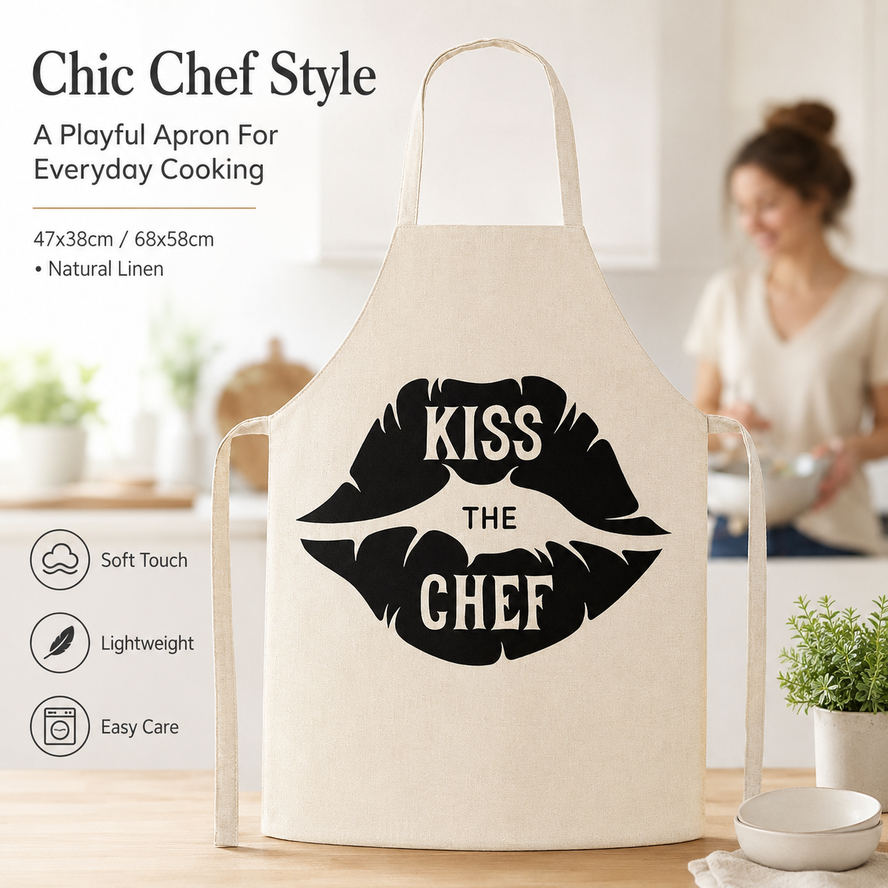Funny Quote Letter Print Linen - Kitchen Baking Quotes 评论和价格